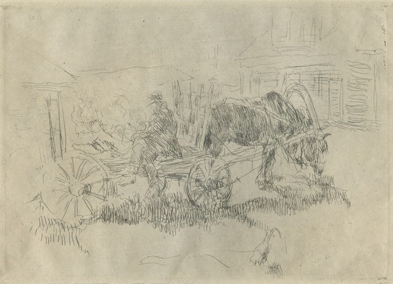 Серов Валентин Александрович. Мужик на телеге